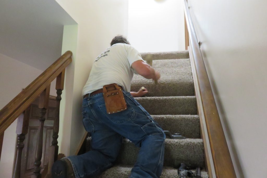Securing the Carpet on Stairs